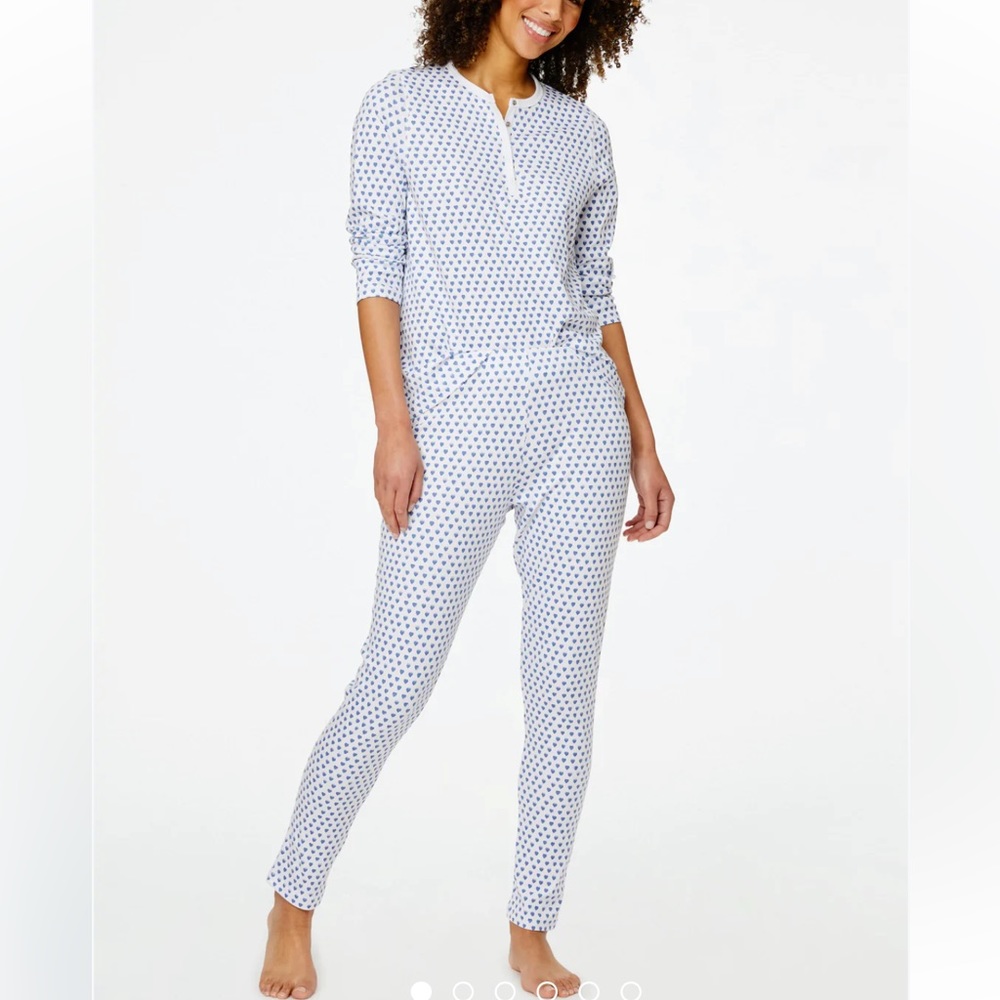 Roller Rabbit Hearts Pajamas Blue
